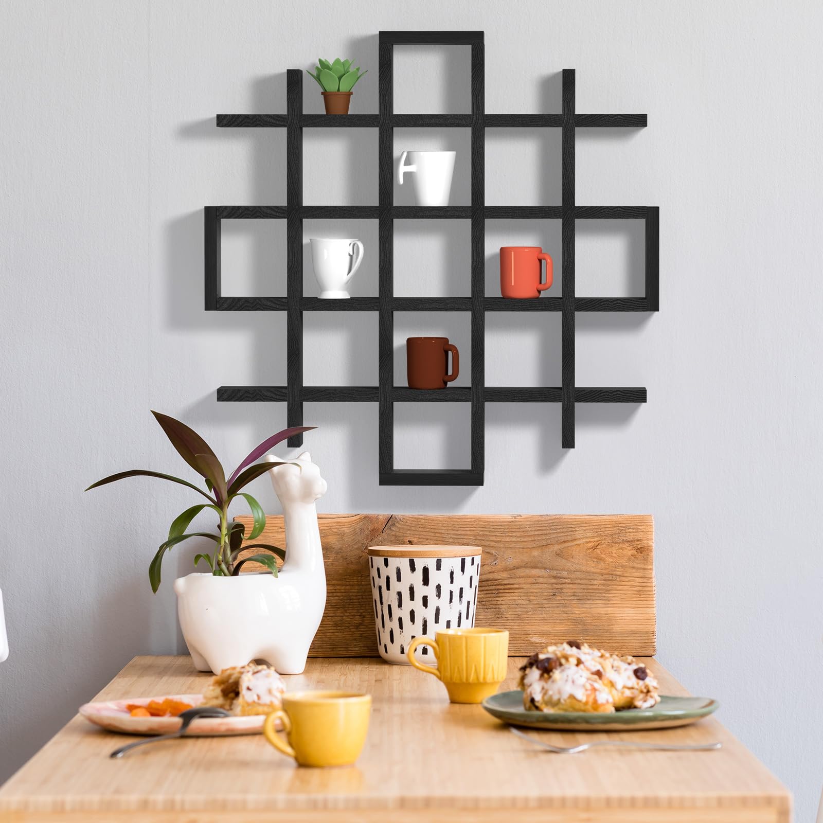 Amazon.com: Suzile Oversize Coffee Mug Display Rack Wooden Display